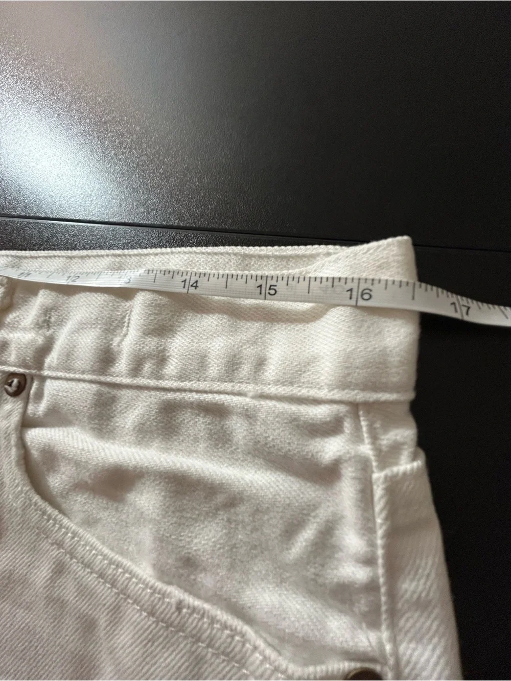 Madewell Rivet & Thread Heritage Denim Jeans White Clover 29 Moto Straight Leg